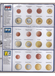 Foglio e tasche per euro Monaco, San Marino e Vaticano 1 Tipo Giovanni Paolo II